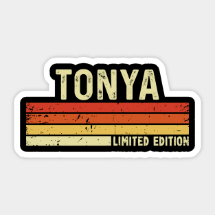 Tonya Name Vintage Retro Limited Edition Gift Sticker